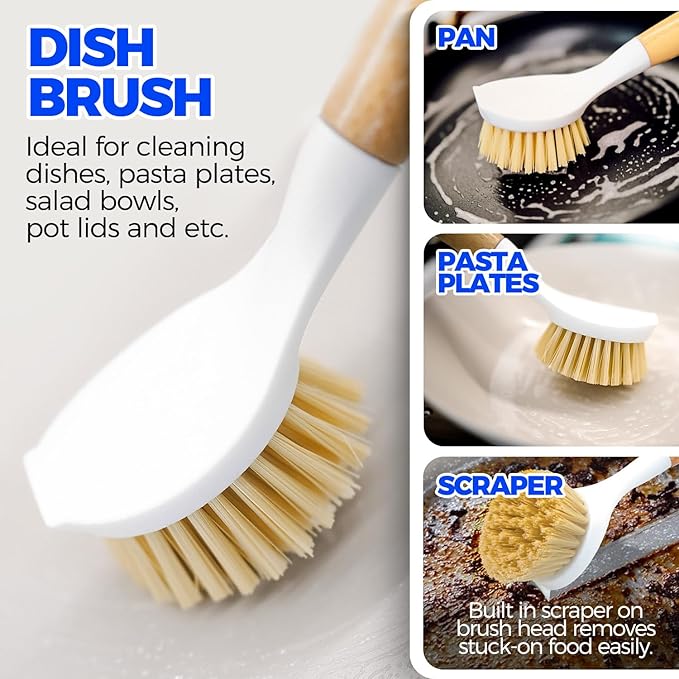 Holikme 6 Pack Dish Brush Kitchen Brushes Set - Image 3