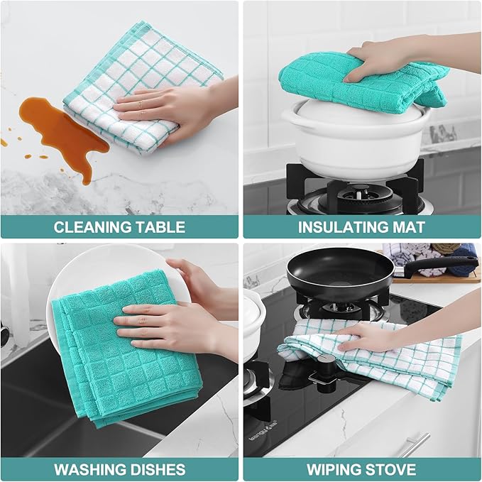 Homaxy Premium Cotton Kitchen Towels 16"x 28", Large Natural Ring Spun 390 GSM - Image 4