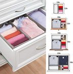 Criusia Foldable Underwear Drawer Organizer, Closet Dividers, Storage Box - Image 3