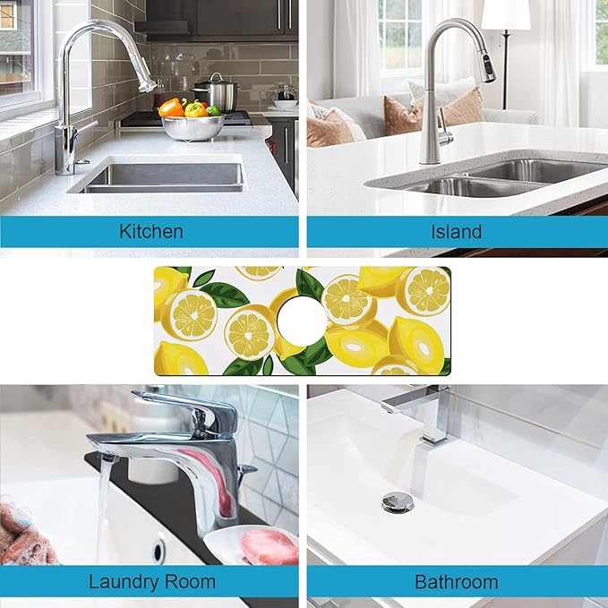Kitchen Sink Splash Guard Faucet Mat Super Absorbent Fast Drying Mat Sink - Image 5