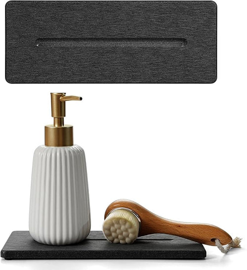 2 Pack Diatomite Stone Sink Tray, Water Absorbing Mat by Homdiva