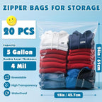 20 Pack Large 5 Gallon Storage Bags - Image 2