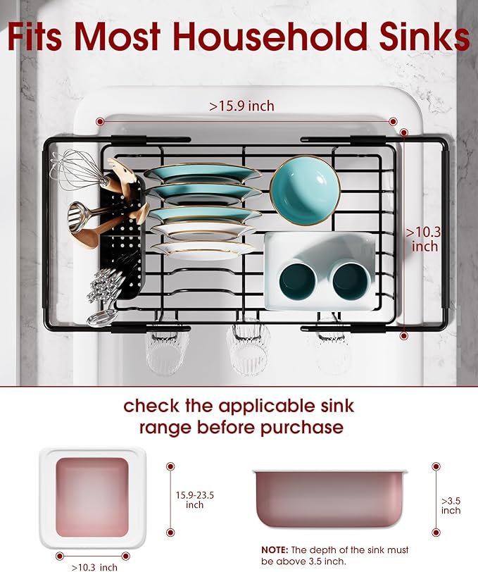 Dish Drying Rack in Sink - Image 3
