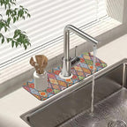 Sink Faucet Absorbing Mat Bohemian Textile Rug Texture Sink Splash Guard Drying by Unknown