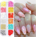 Flower Petals Glitter Nail Art Sequins, Mixed Floral Nail Flakes Beads by VezocimManicureArt