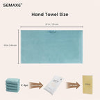 SEMAXE Bathroom Hand Towel, 100% Cotton Towels - Image 2