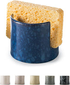 Kitchen Sponge Holder, Ceramic Sponge Organizer Scrubby Holder Sink Caddy Dish by LAUCHUH