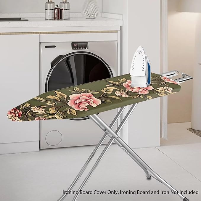 Pink Flower Print Ironing Board Cover and Pad - Image 2