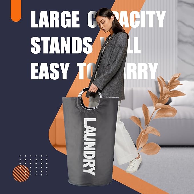 Caroeas 125L Laundry Basket, Large Laundry Hamper, Laundry Bag - Image 2