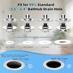 Universal Bathtub Drain Stopper Shower Drain Hair Catcher - Image 8