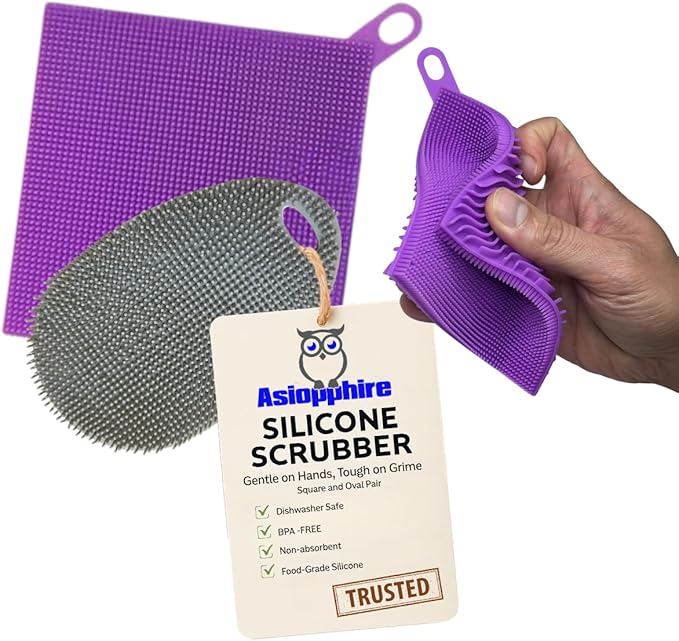 Silicone Dish Sponge Dish Scrubber by Asiopphire