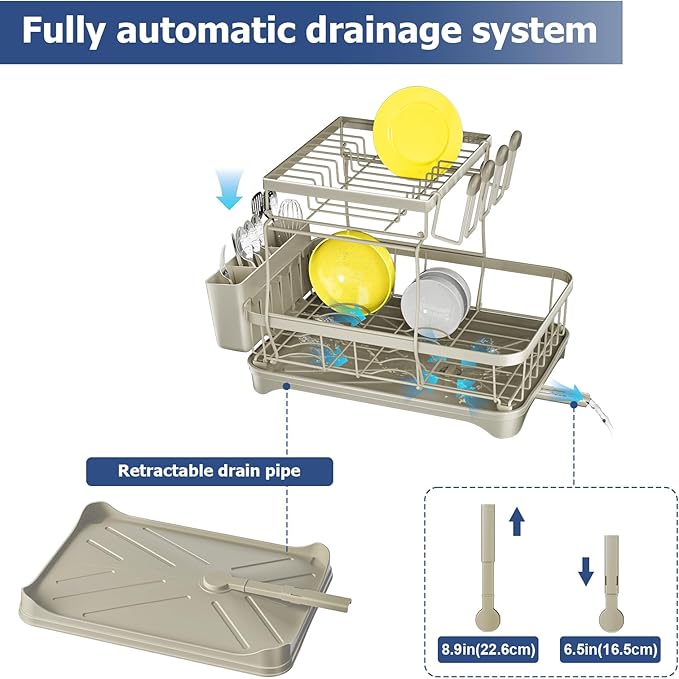 Dish Drying Rack 2-Tier Dish Racks - Image 6