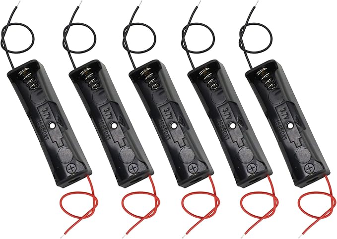 PNGKNYOCN 18650 Battery Clip 1 Slots 3.7V Plastic 18650 Battery Storage Box Case by PNGKNYOCN