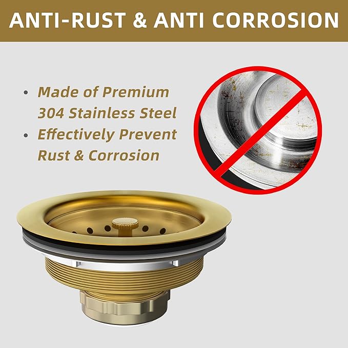 Kitchen Sink Drain Gold Sink Drain Strainer - Image 6