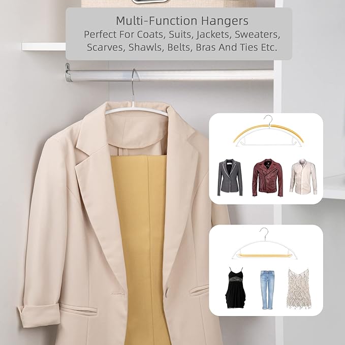 Nature Smile Non Slip PVC Coating Sweater Hangers, Dress Suit Coat Hangers - Image 5