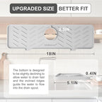 Meiliweser Silicone Faucet Mat for Kitchen Sink – Gen 2 Splash Guard - Image 2
