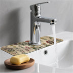 Kitchen Sink Splash Guard，Vintage-wildflowers Faucet Mat Sink Gadgets-Super - Image 2