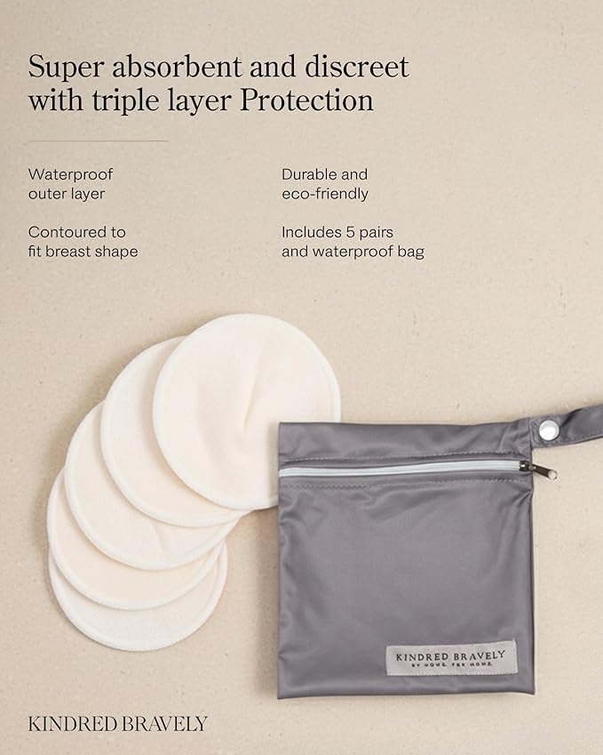 Kindred Bravely Organic Reusable Nursing Pads, - Image 3