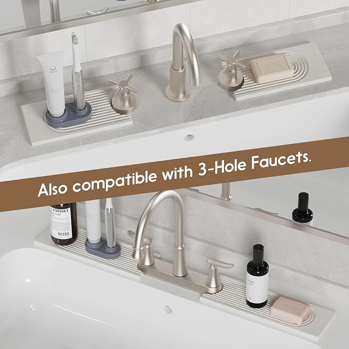 Faucet Mat for Kitchen Sink, Diatomite Quick Drying Tray, 20 Inch Kitchen Sink - Image 5