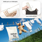 2 Pcs Canvas Clothespin Bag laundry Hanging Storage Organizer Clothes Pin - Image 5