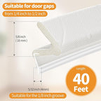 40FT Weather Stripping Door Seal Strip – Soundproof Door Frame Seal - Image 6