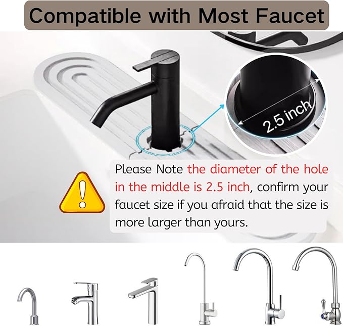 Diatomite Faucet Mat for Kitchen Sink - Image 6