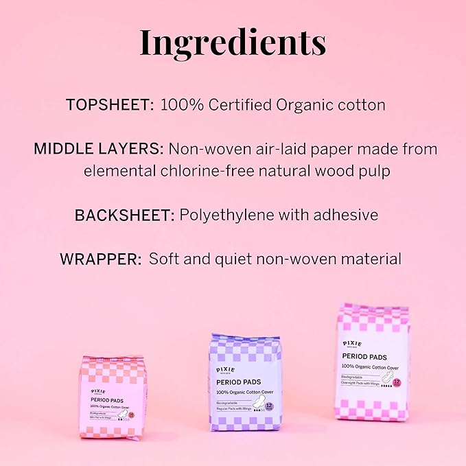 Pixie Organic Cotton Ultra Thin Pads - Image 8