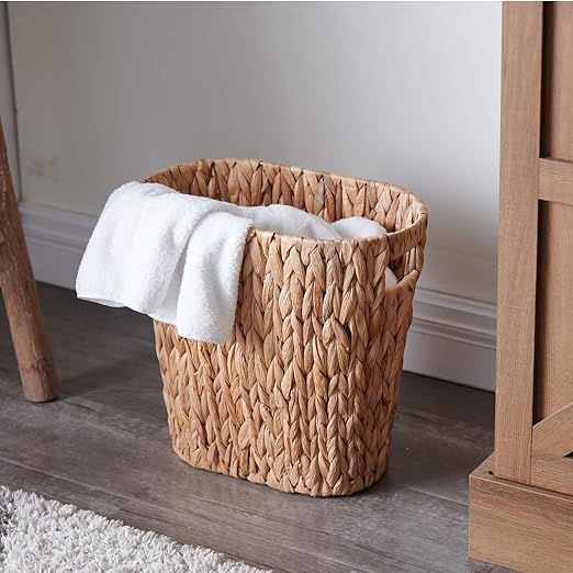 Bathroom Trash Can, Handwoven Wicker Trash Can - Image 3