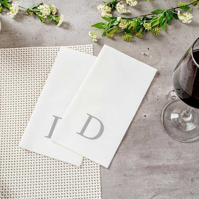 Luxenap 15.8 X 7.9 Inch Linen-Feel Guest Towels, 2000 Lettered Hand Towels - Image 6