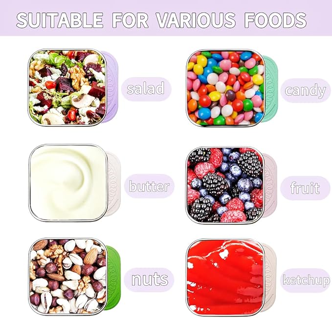 6Pack Stainless Steel Snack Containers - Image 4
