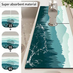 Absorbent Splash Guard Mat for Kitchen Sink, 15×5.5 Inch Cute Fast Drying Drip - Image 2