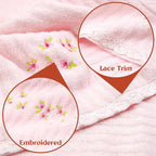 Jacquotha Pink Hand Towels for Bathroom – Soft Cotton, 13x29 Inches, - Image 5