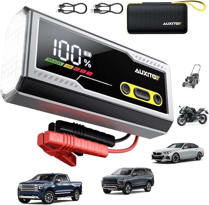 AUXITO 6000A Jump Starter, 12V Car Battery Jump Starter, Up to All Gas & 12L by AUXITO
