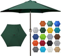 Blissun 7.5 ft Patio Umbrella, Yard Umbrella, Outdoor Market Umbrella with Push Button Tilt Crank, Dark Green by Blissun