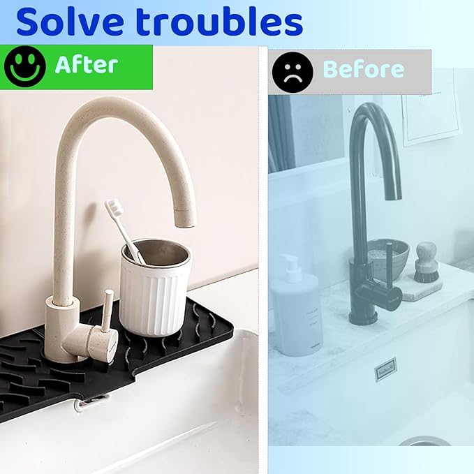 Silicone Faucet Splash-Proof pad, Universal Faucet Cover, Suitable - Image 5