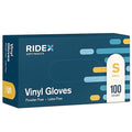 Ridex Disposable Gloves Latex-Free Clear Vinyl Gloves Powder-Free All-Purpose by Ridex