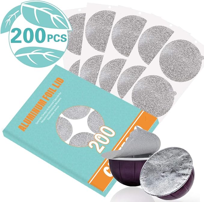 CAPMESSO Aluminum Foils Lids to Reuse Vertuoline Capsules Coffee Pods Compatible - Image 2