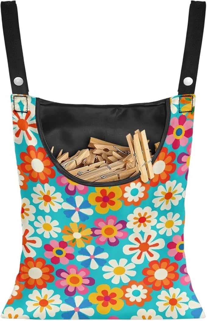 Clothespin Bag, Hanging Laundry Bag, Hanging Storage Organizer by Unknown