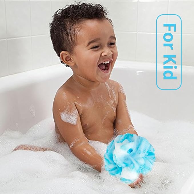 Bath Loofah Shower Sponge Body Back Scrubber Soft Mesh Shower Puffs Exfoliating - Image 6
