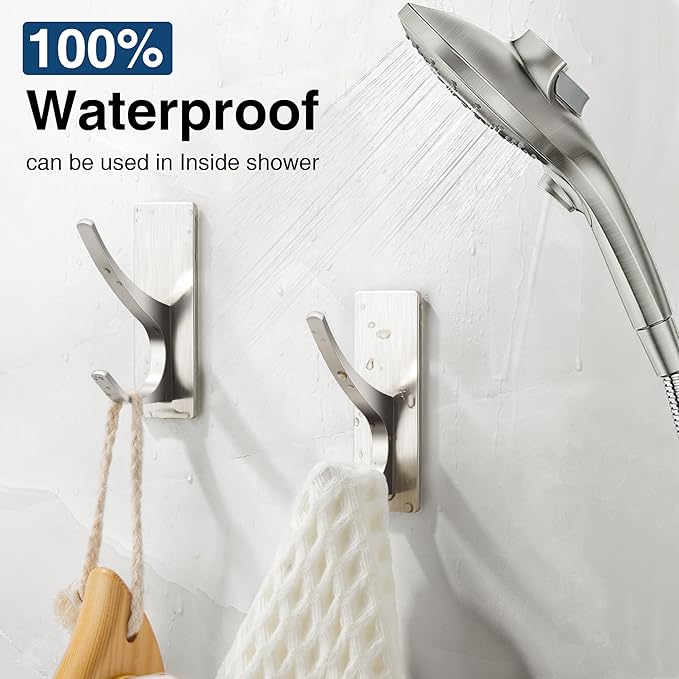 Self Adhesive Towel Hooks: Extra Strong 13LB, Stainless Hook - Image 4