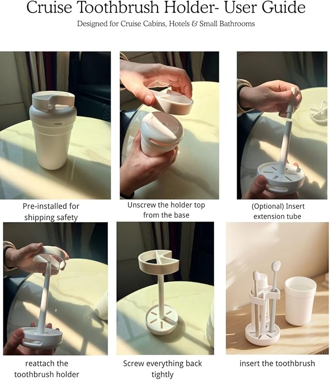 Cruise Toothbrush Holder for Bathroom Countertop – Fits Electric & Manual - Image 6