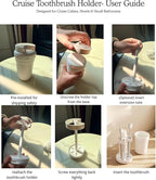 Cruise Toothbrush Holder for Bathroom Countertop – Fits Electric & Manual - Image 6
