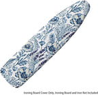 Blue Floral Print Ironing Board Cover Heavy Duty Thick Padding Iron Board - Image 6