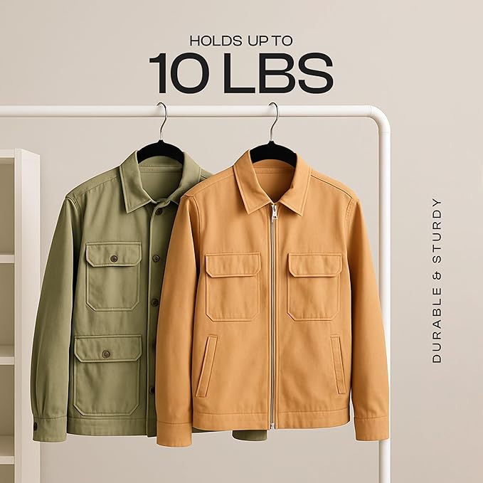 Utopia Home Velvet Hangers 50 Pack – Luxury Non-Slip Slim Pant & Coat Hangers - Image 2