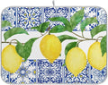 Lemon Blue Tiles Dish Drying Mat by BOENLE-WELCOMEYOURCOMING