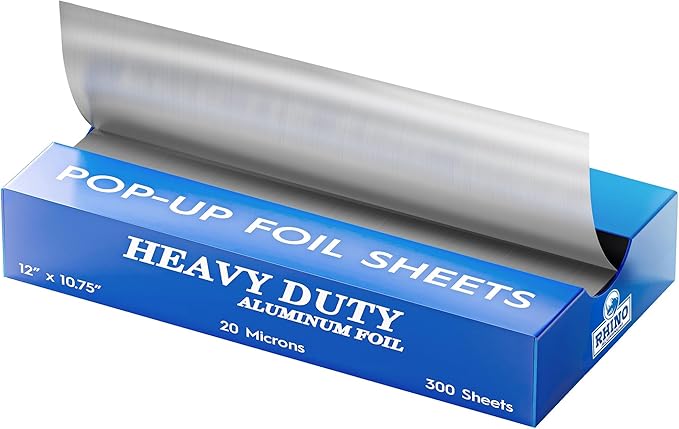 Precut Pop Up Heavy Duty Aluminum Foil Sheets by OxPlastics
