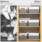 8 Pack Large Storage Bins with Handle, Collapsible Storage Basket - Image 6