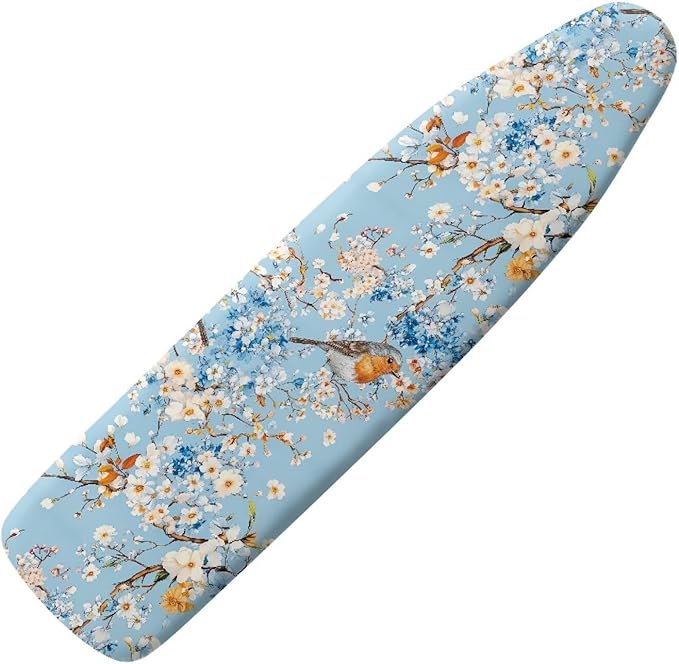 Blue Flower Ironing Board Cover and Pad 15x54 by Darisoco