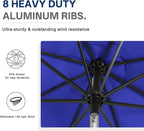 ABCCANOPY Solar Led Patio Umbrellas with 32LED Lights 11FT (Blue) - Image 6