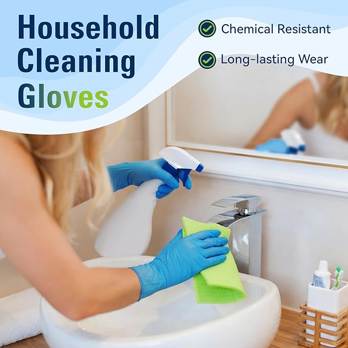 Nitrile Gloves, Food Safe Disposable Gloves Latex Free - Image 3
